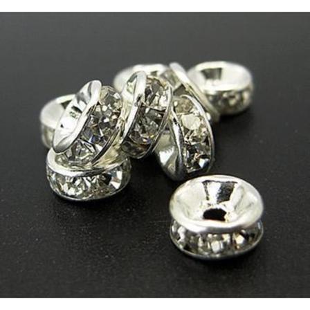 500 St Mellandelar Metallpärlor Rhinestones