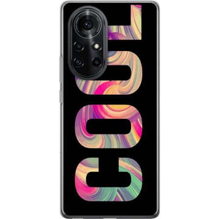 Yhteensopiva Puhelinkuori Huawei Huawei nova 8 Pro Nykytaiteellinen typografia taiteilu sanaa LOVE nestemäisissä sateenkaariväreissä mustaa tausta