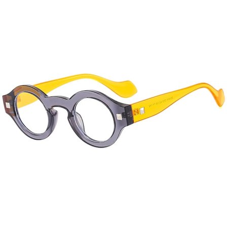 Blått lysblokkerende runde lesebriller for menn og kvinner, retro presbyopiske briller Transparent Grå Transparent Grey +1.50 styrke