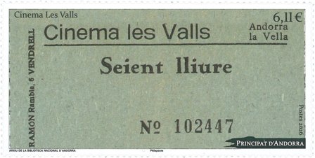Fransk Andorra - Biografen Les Valls - Postfrisk frimærke