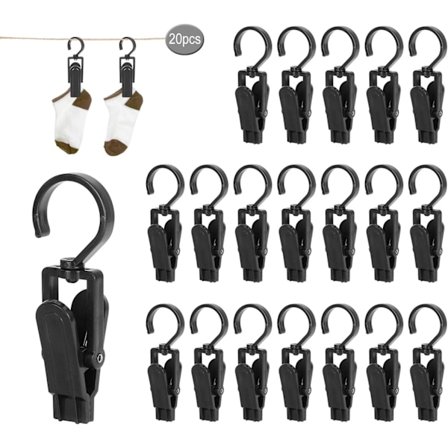 20 stk store klesklyper, vindskjermklips, plastklips, kan ro