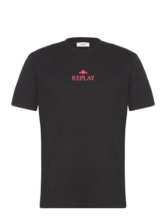 T-Shirt Regular Tops T-shirts Short-sleeved Black Replay