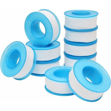 10-pack Teflontejp - 20 mm x 20 m Teflon tätningstejp, vit PTFE tätningstejp för rör, duschhuvuden, rörmokare, rörförseglingsmedel