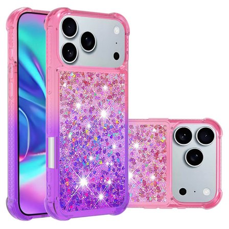 SKALO iPhone 17 Pro Max Kvicksand Glitter Skal - Rosa-Lila