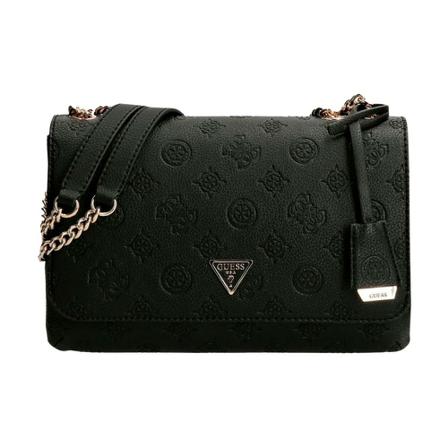 Guess, Logo Shoulder BAG Zwart, Dames, Maat:ONE Size