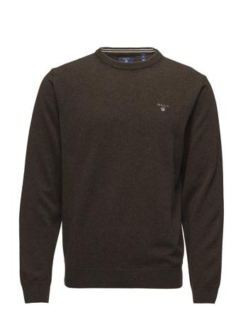 Superfine Lambswool Crew T-shirts Long-sleeved Brun GANT