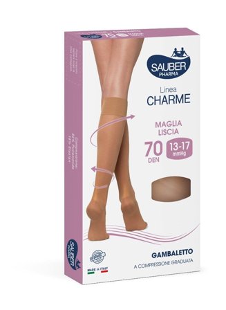 Sauber Linea Charme 70 Den Gambaletto Neutro Beige Taglia 4