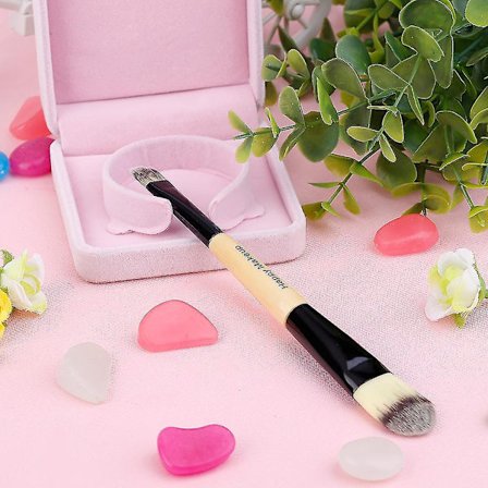 Happy-makeup Dobbeltsidig Foundationkost med Trehåndtak