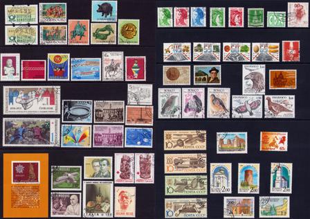 Europæiske lande - Frimærkepakke - Stemplet