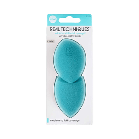 Real Techniques Miracle Airblend Sponge 2 pack Penslar & svampar Unisex #74CCC7 PCS