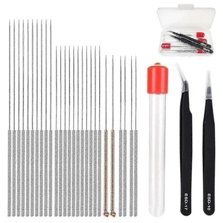 28 Dele Rengøringsværktøjssæt, Dyse Rengøringsværktøjer Inkluderet 26 Dele Rengøringsnåle 2 stk. Pincet