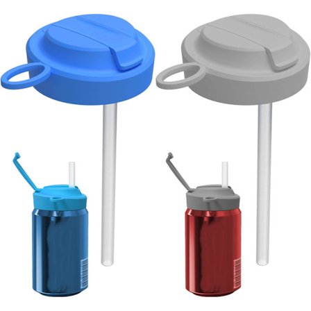 2025 Uusin malli 2 kpl Silikonikannet limsatölkeille pillillä, tölkkien suojukset kahvalla, uudelleenkäytettävät tölkkien suojukset limsalle, colalle,