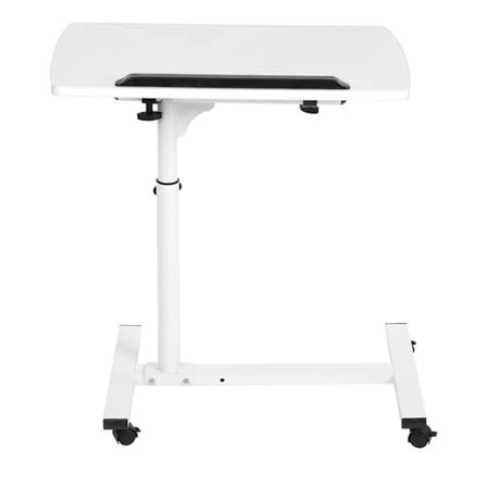 Bärbart Multifunktionellt Avtagbart Laptopbord med Hjul Säng Soffa Böcker Snacks Vit