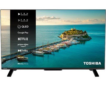 Toshiba 40tum FHD QLED-TV med inbyggd röstassistent och Chromecast - 40QA2F63DG - Fyndvara