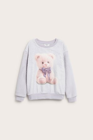 Kappahl | Fluffig sweatshirt Lila 86/92 | Lila