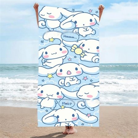Kuromi Cinnamoroll Suuri Mikrokuituinen Rantapyyhe Kevyt Nopeasti Kuivuva Uimapyyhe B