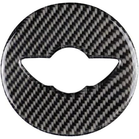 Musta 3D-hiilikuituinen ohjauspyörätarra sopii Mini Cooper Countryman -malliin