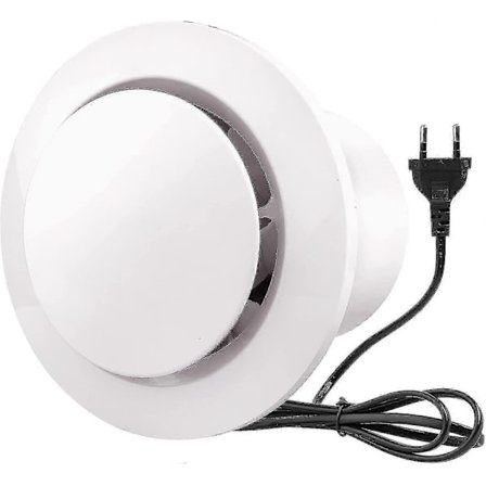 100mm Avtrekksvifte 130m/h 20w, Med Tilbakeslagsventil Høy Luftstrøm Avtrekksvifte, Energieffektiv, For Bad, Kjøkken, Toalett, Drivhus, Teltet (4 