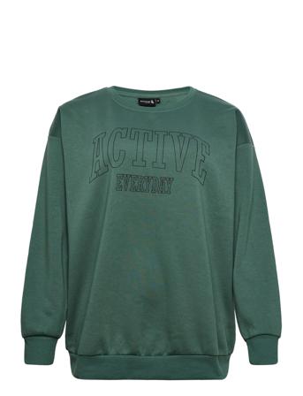 Alie, L/S, Sweat Svetari Collegepaita Vihreä Zizzi