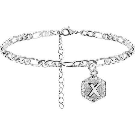 Initial ankelkæder til kvinder Sølv ankelkæde Guld bogstav ankelkæde med initialer Guld ankelkæder til kvinder Initial ankelkæde Sølv ankelkæder til 