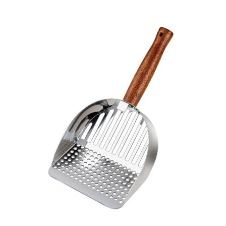 Skopa för kattsand i rostfritt stål - Effektiv och hygienisk