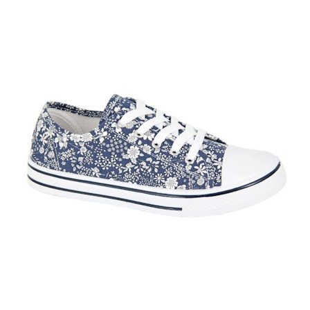 Rdek Dam/Dam Floral Canvas Pumps 7 UK Blå