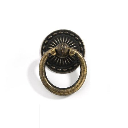2 stk Antik Bronse Knotthåndtak Skuff Ring Enkelt Hull Trekkring, Egnet for Skuffeskrin Sminkebord Smykkeskrin