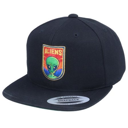 Kiddo Cap - Svart snapback Keps - Kids Aliens Logo Black Snapback @ Hatstore