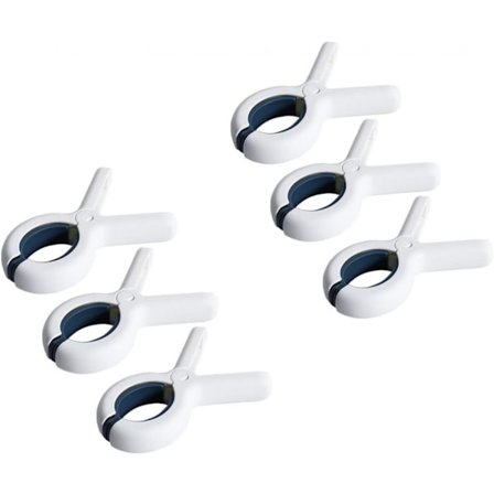6-pak blå klesklyper for strandstoler, strandhåndklær, vindtette klesklyper, klips for daglig vask, badehåndkle, sengetøy, tykke klær