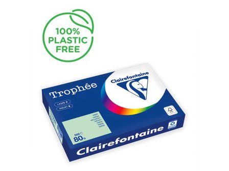 Clairefontaine Trophée A3 80 g färgat papper mintgrön 500/fp - Lyreco - Kontorspapper - Specialpapper - Färgat - A3