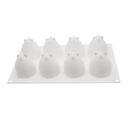 Bageform Jordbærform Fødevaregodkendt Nem at Frigøre DIY-Kagedekorationsværktøj Genanvendelig Chokoladeform D