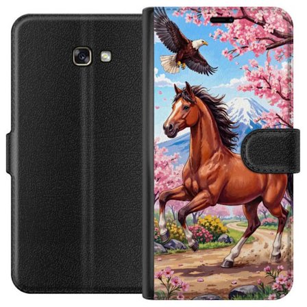 Kompatibel Tegnebogsetui til Samsung Galaxy A3 (2017) Häst körsbär