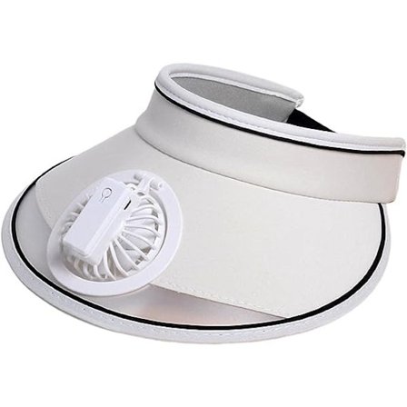 Solskjermhatt med vifte Tre temperaturinnstillinger-Stor område Solbeskyttelse Vifter Hatt Tilfeldig Lett Solbeskyttelse Kjøleviftehatt Solhatt Bygget