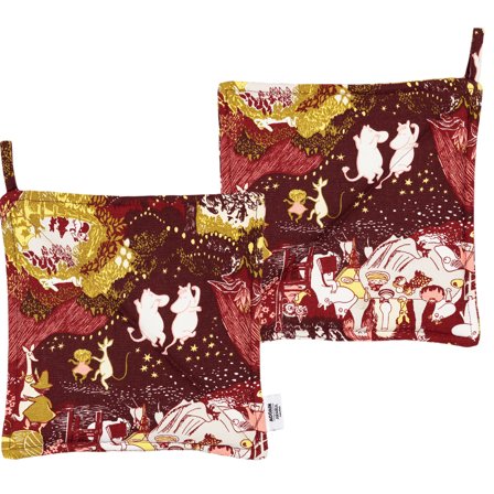 Arabia Mumin Festlige Stunder Grydelapper 22 x 22 cm - Rød | KitchenOne