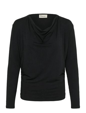 Vistamw Waterfall Blouse Black My Essential Wardrobe