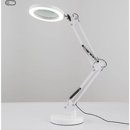30x Forstørrelsesglas med Lys og 3 Farvetilstande 10 Justerbar Lysstyrke Forstørrelsesglas Bordlampe-XS7-