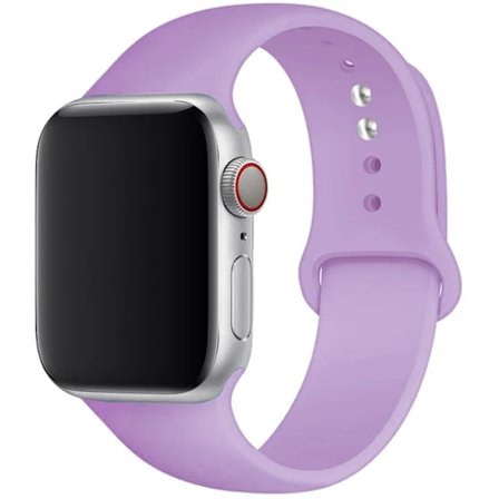 Silikoniranneke Apple Watchille 45mm 44mm 42mm 49mm 41mm 40mm 38mm correa armband iwatch Series 8 7 9 SE 4 3 5 Ultra 6 Lavender