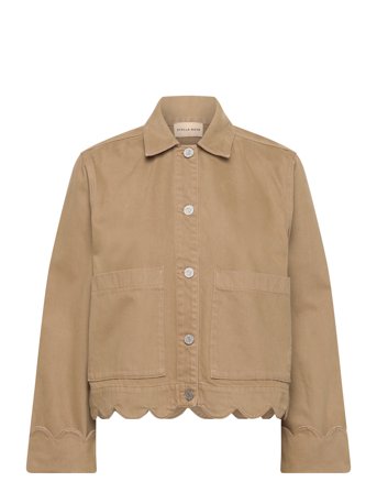 Shirt With Scallop Edge Beige Stella Nova