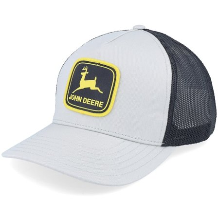 John Deere - Gris trucker Gorra - Twill Mesh Grey/Black Trucker @ Hatstore