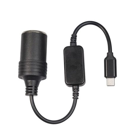 1 st USB-C 5V till 12V Cigarettändaruttag USB Hane till Hona Tändaradapter Konverterare Bilelektronik AC