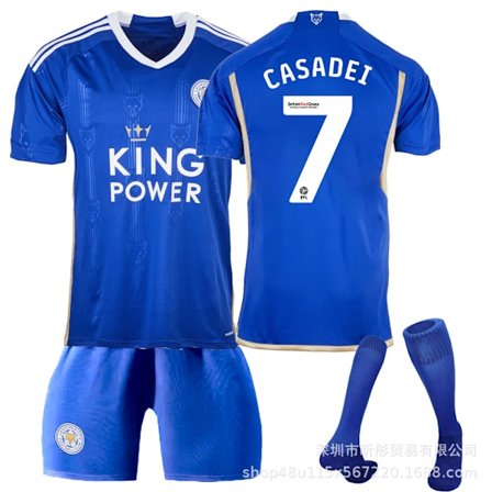 Black Friday-tilbud – Spar stort! Leicester City 2023 Hjemmedrakt Fotballdrakt - Casadei+sokker