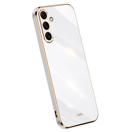 XINLI Samsung Galaxy A16 Case with gold frame - White