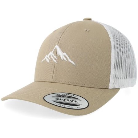 Wild Spirit - Beige trucker Keps - Mountain 3d Khaki/White Trucker @ Hatstore