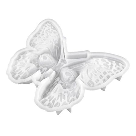 Kranie og sommerfugl vedhæng limform DIY Halloween dekoration vedhæng kranie og sommerfugl silikoneform hvid