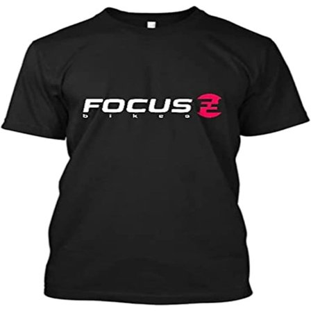 Focus Bike Mountains Sportcyklar T-shirt herr Sommarmode T-shirt med rund hals i bomull Kortärmad svarta toppar -vuxen, 3xl