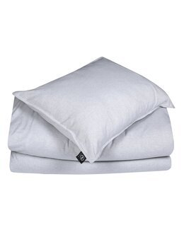 Pussilakanasetti King size Estelle kierrätetty 3 osaa Vaalean harmaa