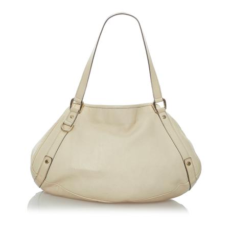 Gucci Vintage, Pre-owned Pelham Leather Shoulder Bag Wit, Dames, Maat:ONE Size