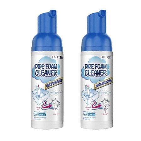 2 kpl Kotitalouksien viemärin puhdistusaine Steriloi putken uima-altaan viemärin puhdistus Estä tukkeutuminen Hajuja poistava vaahtoputken ruoppaus 