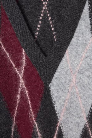 COS Femme Débardeur En Laine Motif Argyle in Gris