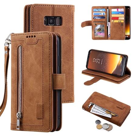 Kännykkäkuori Yhteensopiva Samsung Galaxy S8 Kuori, Kotelo Nahkakuori Vetoketju